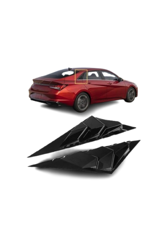 Hyundai Elantra Kelebek Cam Kaplama Vizörü Parlak Siyah 2021