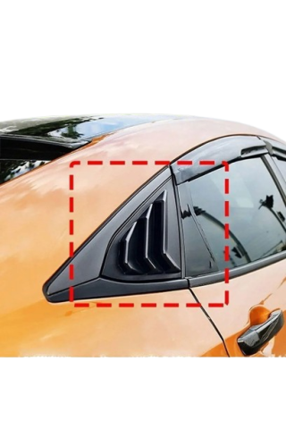 Hyundai Elantra Kelebek Cam Kaplama Vizörü Parlak Siyah 2021