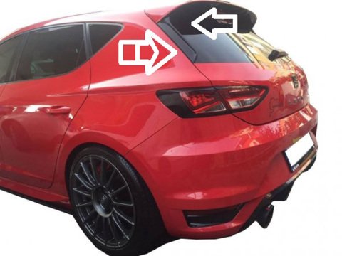 Seat Leon Mk5 Plastik Spoiler Kulağı Parlak Siyah Boyalı