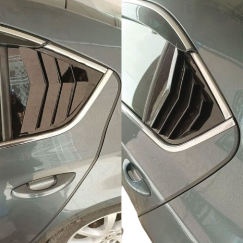 Skoda Octavia Kelebek Cam Kaplama Vizörü Parlak Siyah