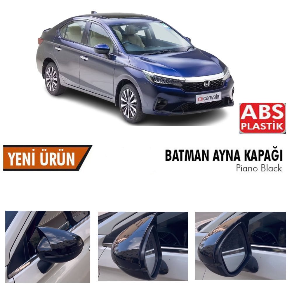 Honda City Yarasa Ayna Kapağı Batman Parlak Siyah Piano Black