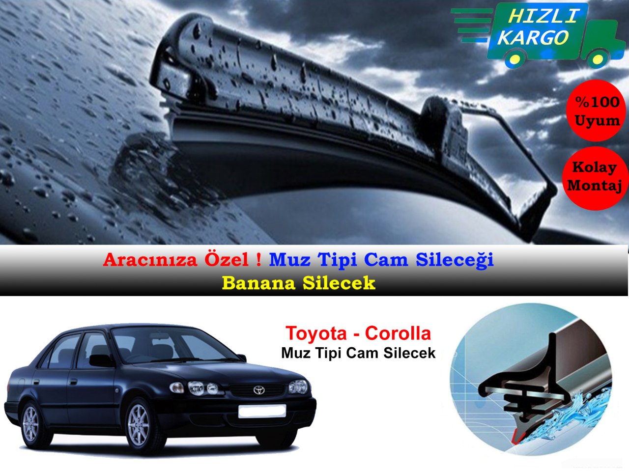 Toyota Corolla Muz Silecek Takımı 1992-2001