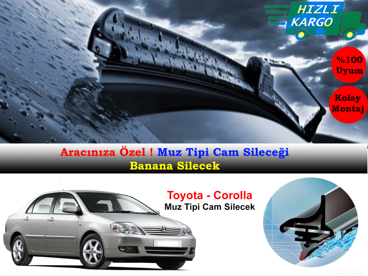 Toyota Corolla Muz Silecek Takımı 2001-2006