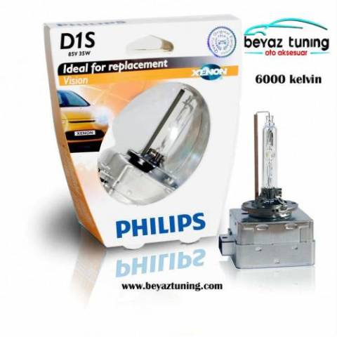 D1S Xenon Ampulü 6000 Kelvin Philips Orjinal 35W 85V