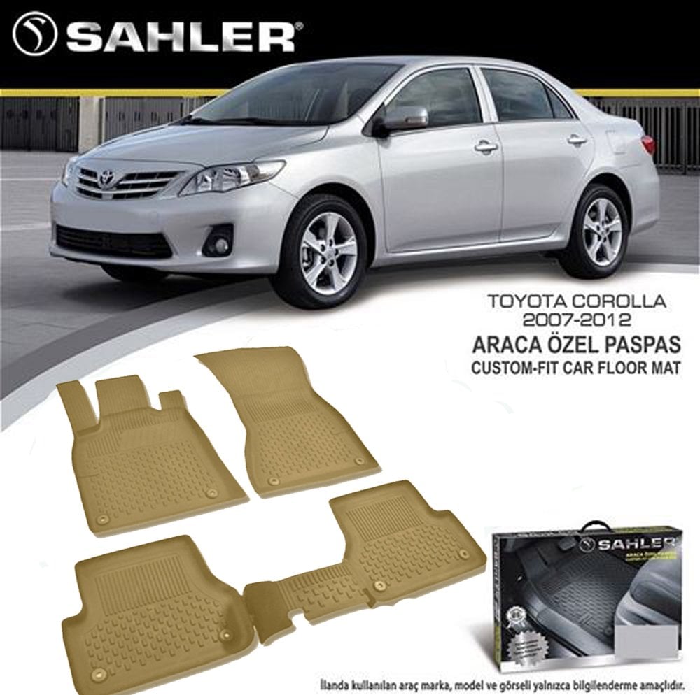Toyota Corolla Havuzlu Bej Paspas 4,5D Sahler 2007-2012