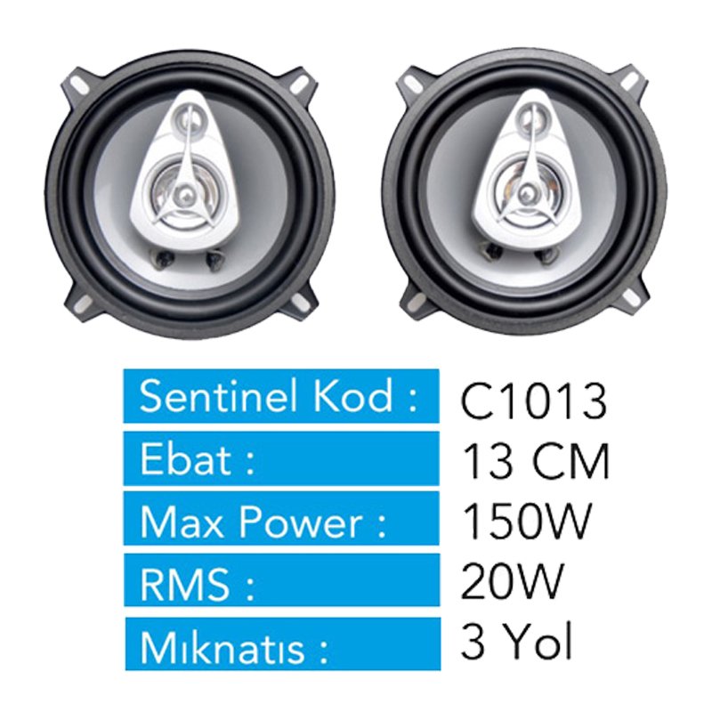 Hoparlör Seti 13 cm Sentinel 150 Watt