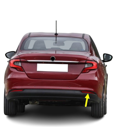 Fiat Egea Arka Reflektör Çerçevesi Kromu Nikelajı Set