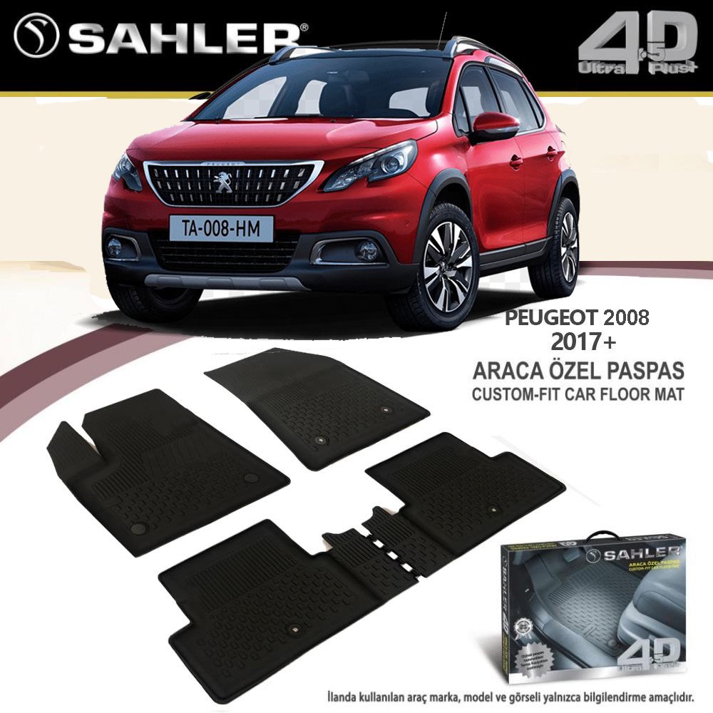 Peugeot 2008 Havuzlu Paspas 4,5D Sahler 2019 Sonrası