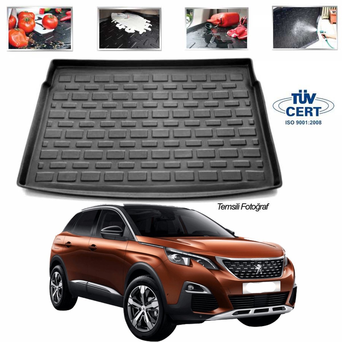 Peugeot 3008 Bagaj Havuzu Paspası 2016 Sonrası