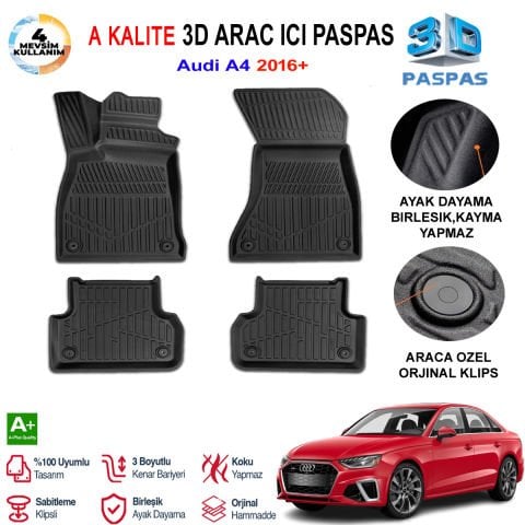 Audi A4 3D Paspas Havuzlu Pro 2016 Sonrası