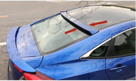 Honda Civic Fc5 Düz Model Cam Üstü Spoiler 2016 Sonrası