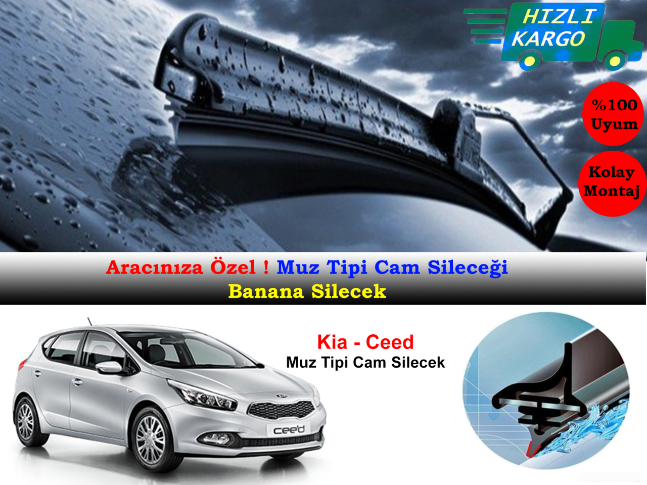 Kia Ceed Muz Silecek Takımı 2012-