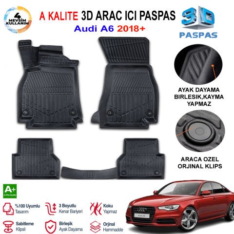 Audi A6 3D Paspas Havuzlu Pro 2018 Sonrası
