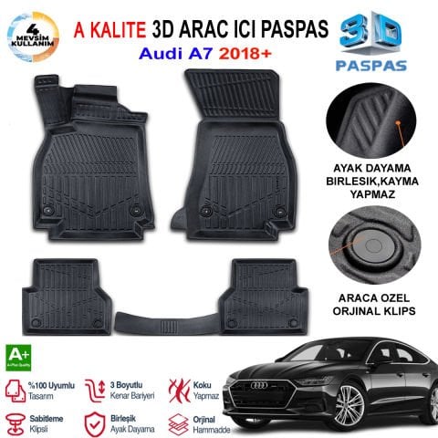 Audi A7 3D Paspas Havuzlu Pro 2018 Sonrası