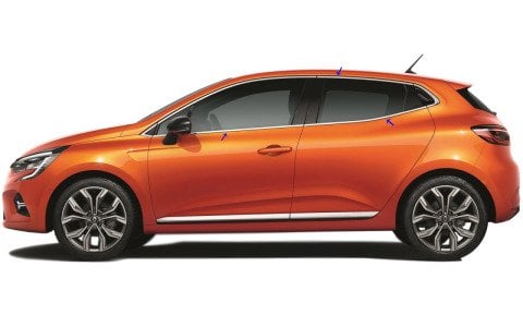 Renault Clio 5 Cam Çıtası Komple Set Kromu Nikelajı 12 Parça