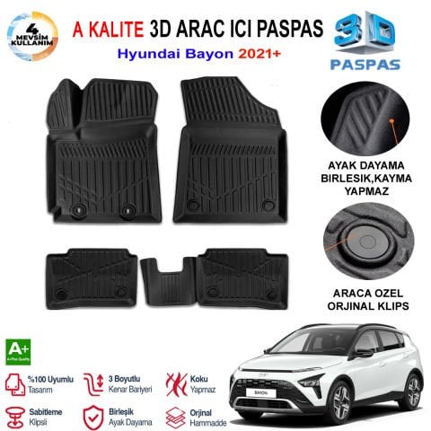Hyundai Bayon 3D Paspas Havuzlu Pro 2021 Sonrası