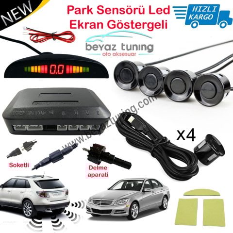 Park Sensörü Led Ekranlı Ses İkazlı Siyah