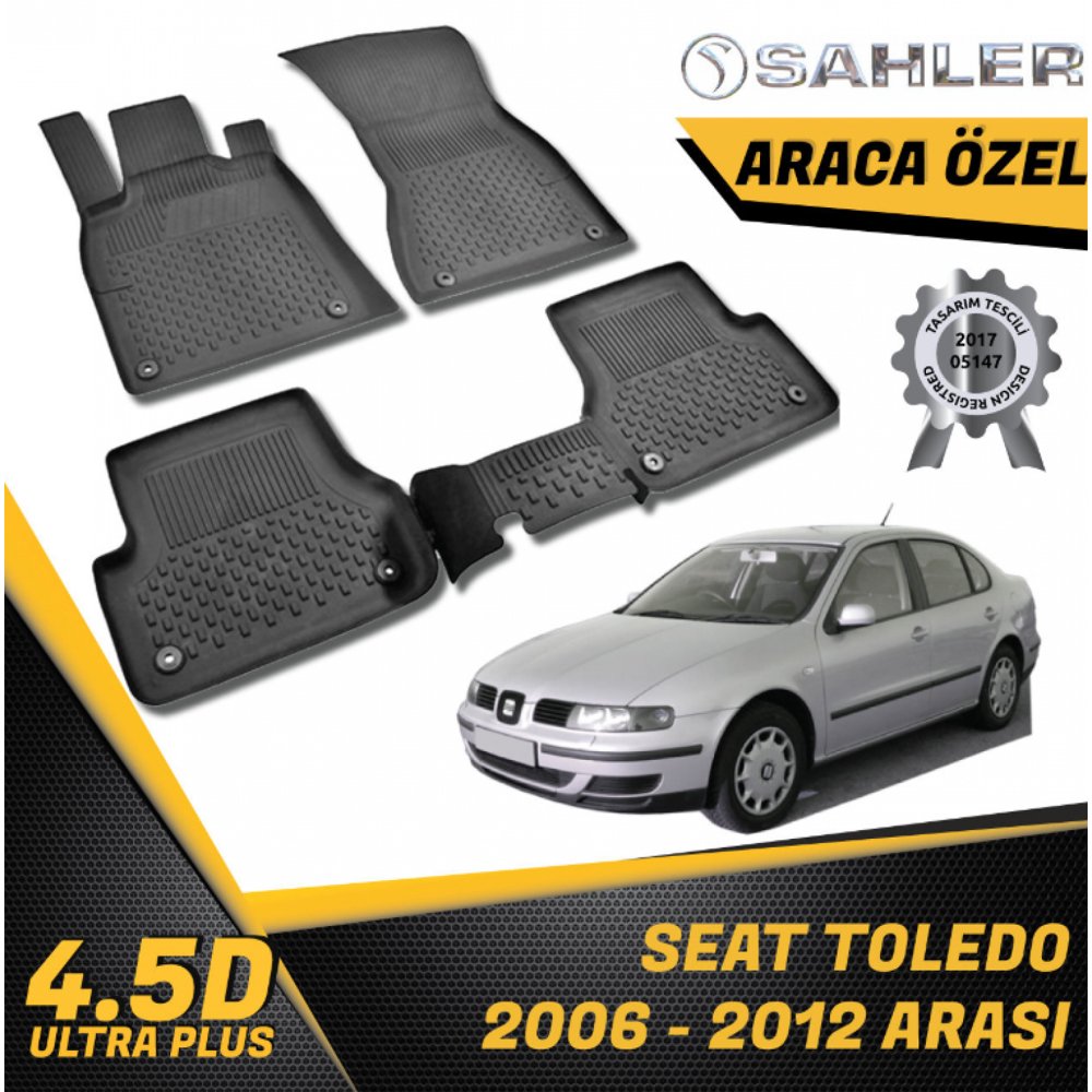 Seat Toledo Havuzlu Paspas 4,5D Sahler 2006-2012 Arası