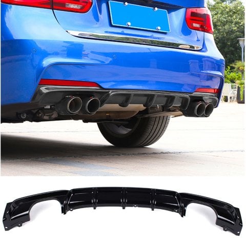 Bmw F30 Difüzör M Performans Parlak Siyah Boyalı Çift Çıkışlı
