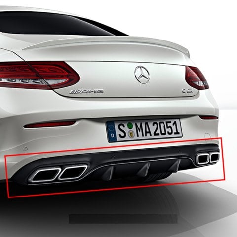 Mercedes W205 Coupe C63 Arka Tampon Difüzörü Amg