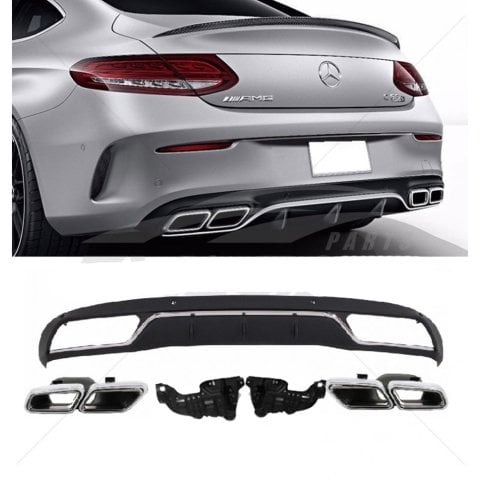Mercedes W205 Coupe C63 Arka Tampon Difüzörü Amg