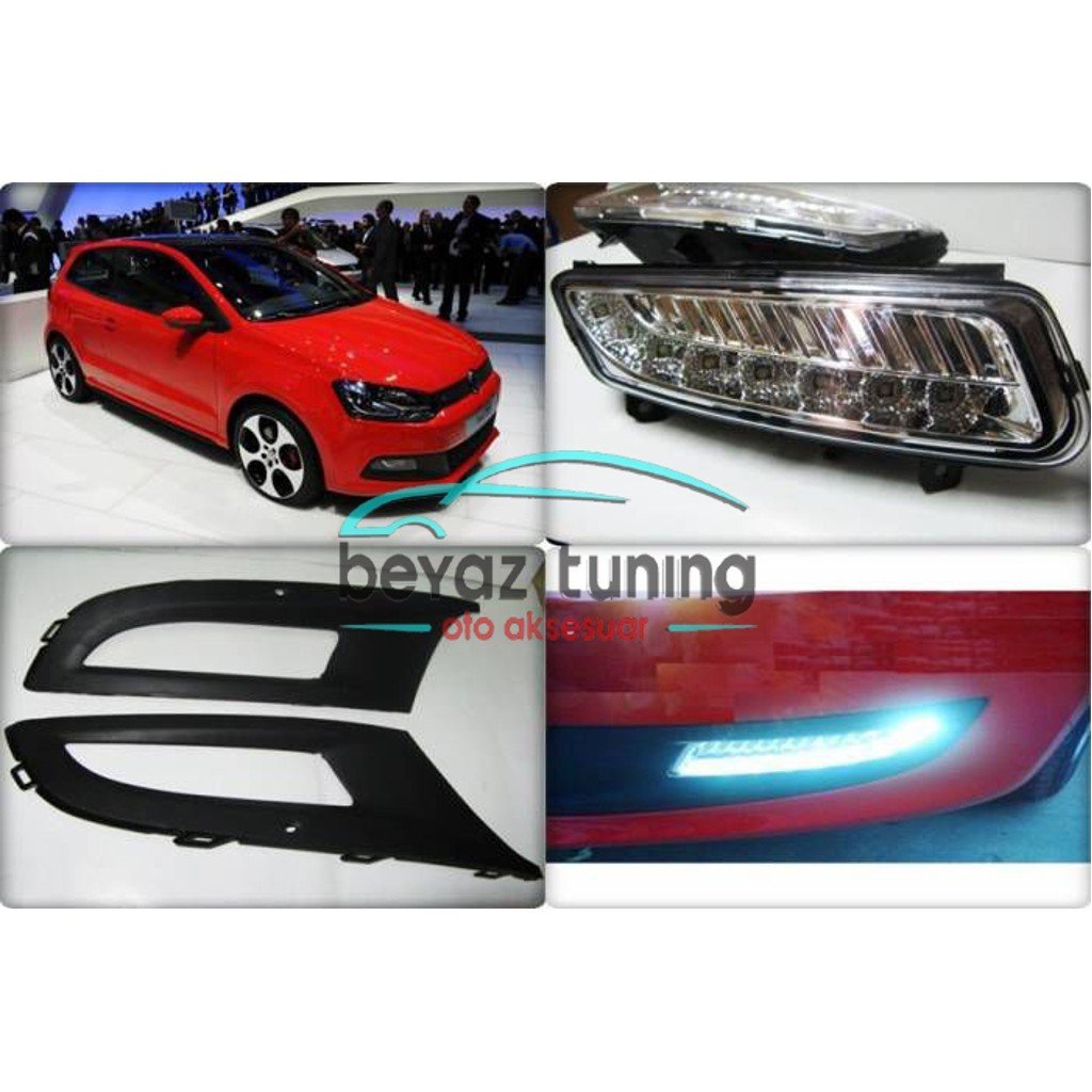 Volkswagen Polo Sis Farı Çerçeveli OEM Tip Ledli 2011-2015