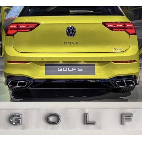 Yeni Golf 7- 8 Yazısı Orjinal Krom Volkswagen Golf Bagaj Yazısı