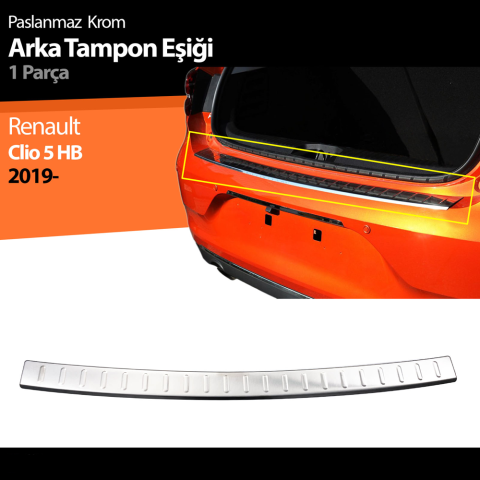 Renault Clio 5 Tampon Üstü Kromu Nikelajı 2019 Sonrası