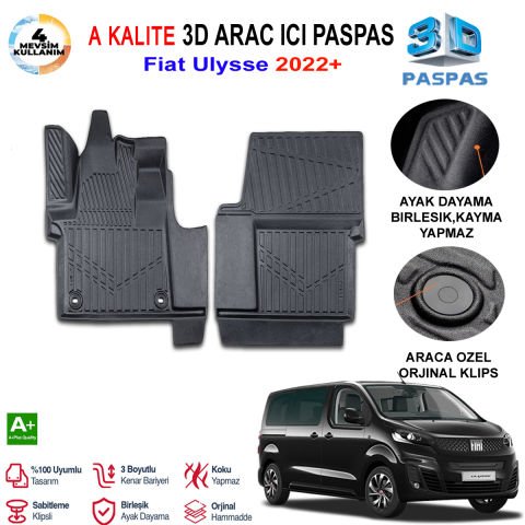 Fiat Ulysse 3D Paspas Havuzlu Pro 2022 Sonrası