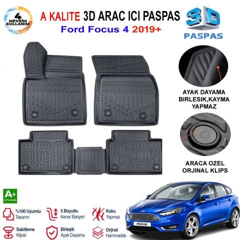 Ford Focus 4 3D Paspas Havuzlu Pro 2019 Sonrası