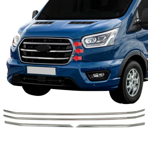 Ford Transit Ön Panjur Çerçevesi Kromu Nikelajı 2019 Sonrası
