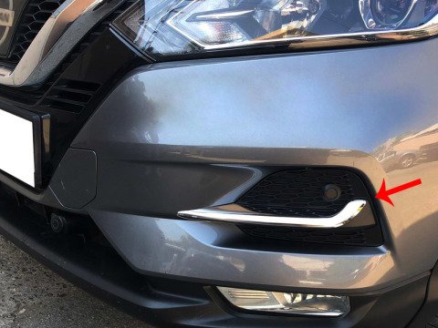 Nissan Qashqai Sis Farı Çerçevesi Kromu Nikelajı 2017 Sonrası