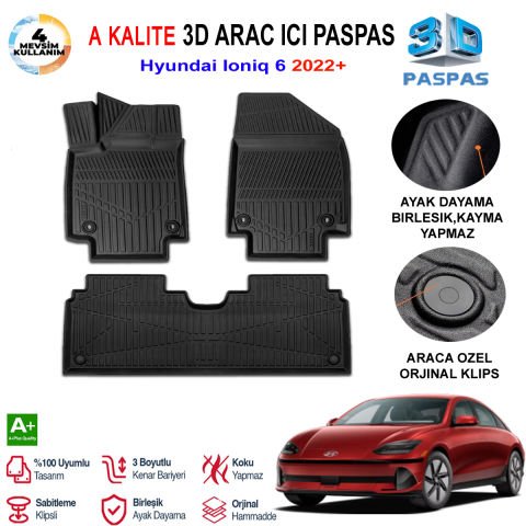 Hyundai Ioniq 6 3D Paspas Havuzlu Pro 2022 Sonrası