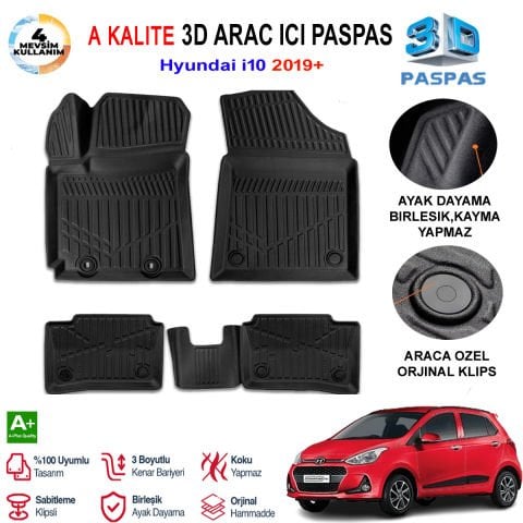 Hyundai İ10 3D Paspas Havuzlu Pro 2015-2020 Arası