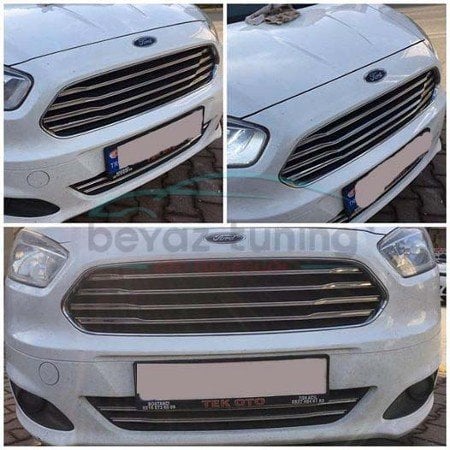 Ford Courier Ön Panjur Kromu Nikelaj 6 Parça 2014-2017 Arası