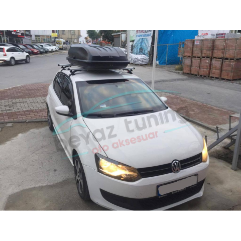 Port Bagaj Araç Üstü Kapalı Tabut Kilitli 370 LT Siyah