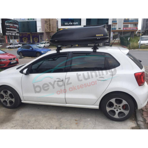 Port Bagaj Araç Üstü Kapalı Tabut Kilitli 370 LT Siyah