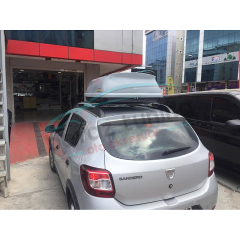 Port Bagaj Araç Üstü Kapalı Tabut Kilitli 370 LT Gri