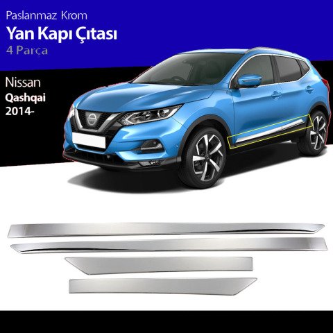 Nissan Qashqai Yan Kapı Çıtası Kromu 2014 Sonrası