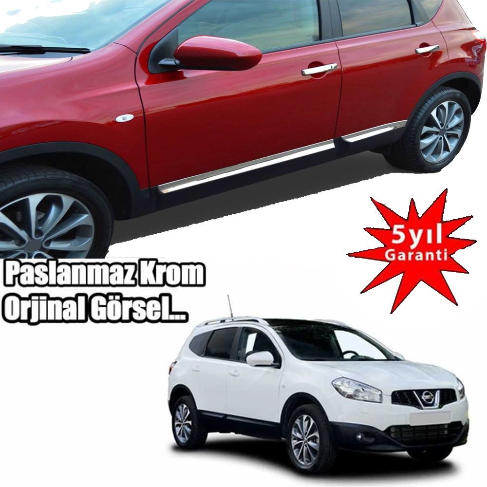 Nissan Qashqai Yan Kapı Çıtası Kromu 2007-2013