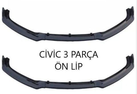 Honda Civic FC5 Ön Tampon Altı Plastik Lip Siyah Piano Black