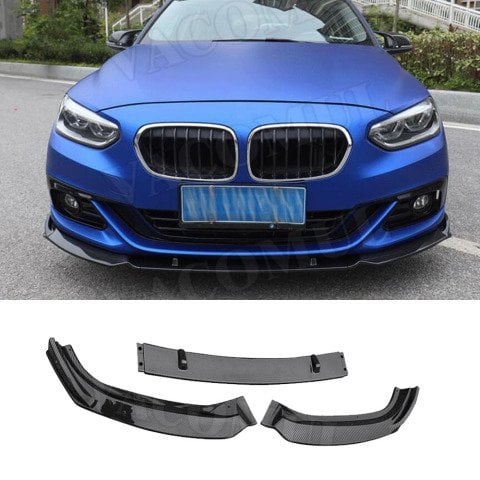 Bmw F20 M1 Ön Tampon Altı Lip Plastik Kulaklı Parlak Siyah 3 Parça