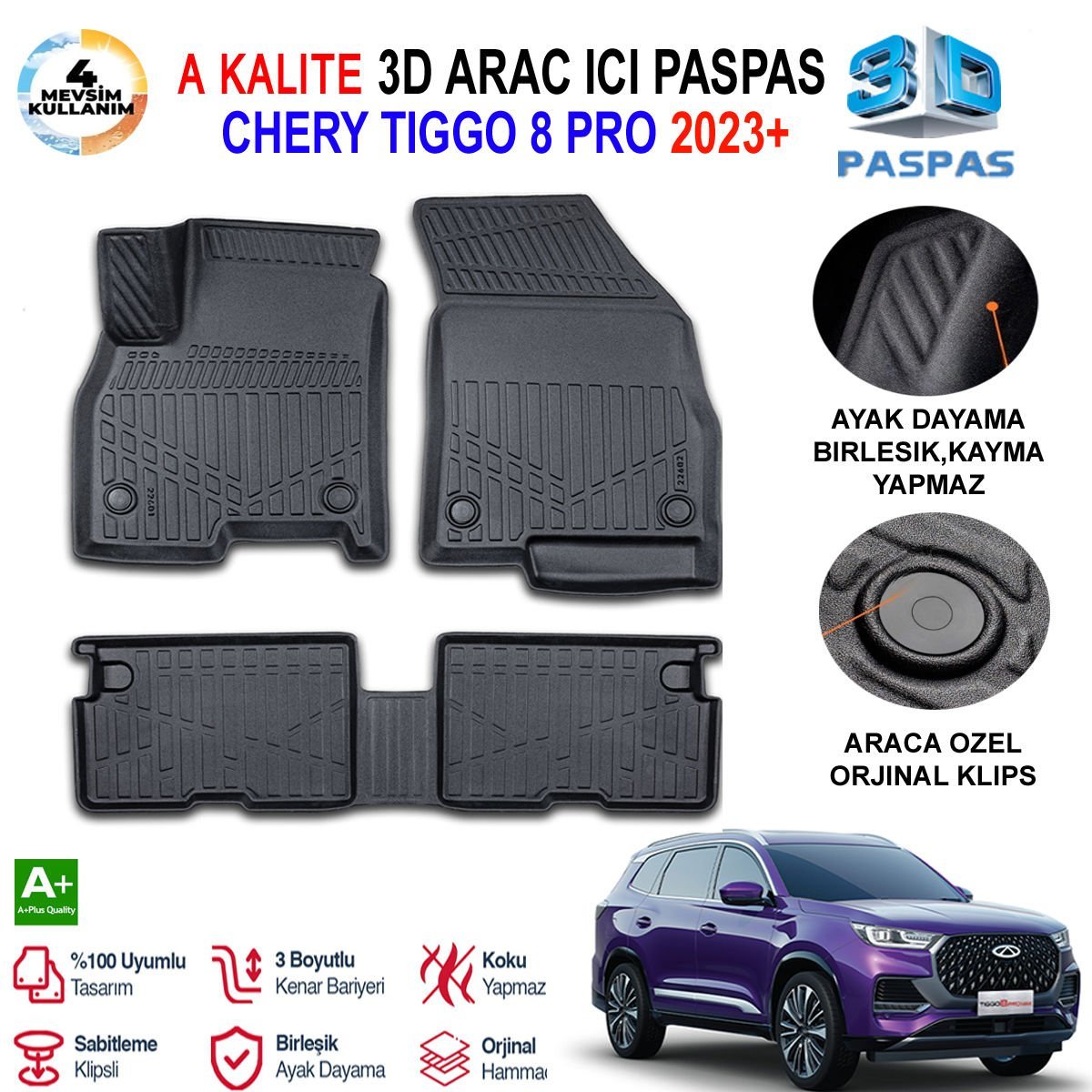 Tiggo 8 Pro 3D Paspas Havuzlu Pro 2023 Sonrası