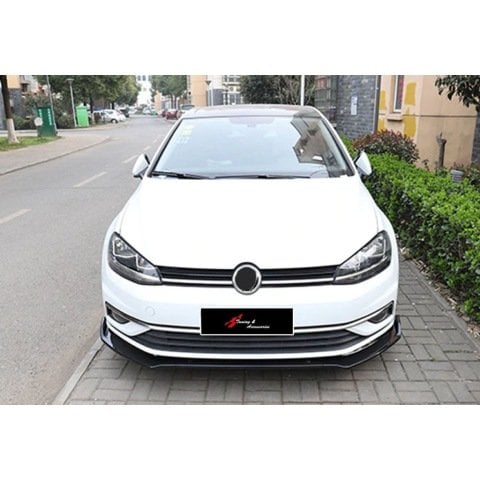 Vw Golf 7.5 Ön Tampon Altı Lip Plastik Kulaklı Parlak Siyah