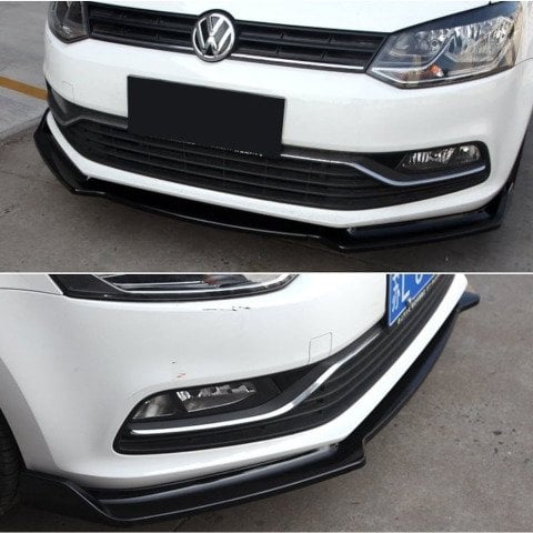 Vw Polo Ön Tampon Altı Lip Plastik Kulaklı Parlak Siyah 2014-2018