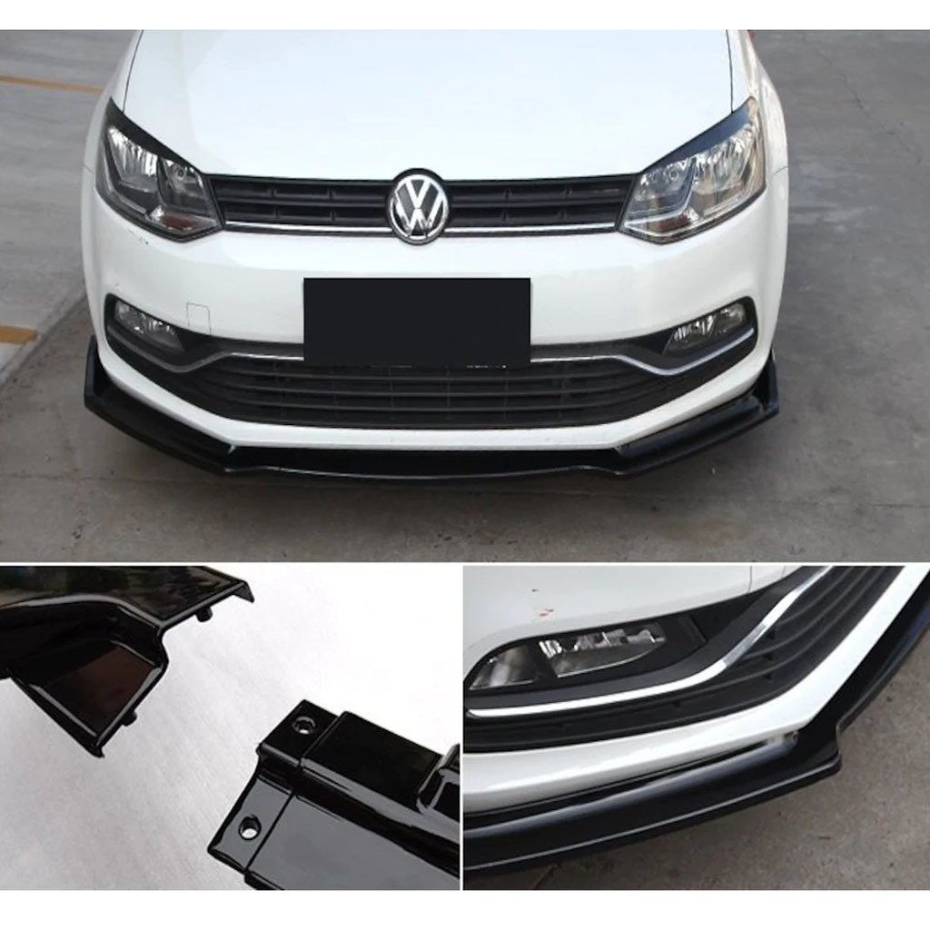 Vw Polo Ön Tampon Altı Lip Plastik Kulaklı Parlak Siyah 2014-2018