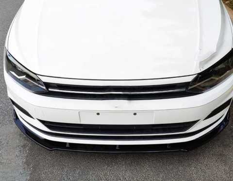 Vw Polo Ön Tampon Altı Lip Plastik Kulaklı Parlak Siyah 2018-