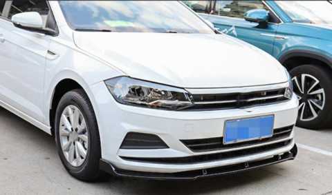 Vw Polo Ön Tampon Altı Lip Plastik Kulaklı Parlak Siyah 2018-