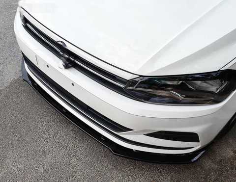 Vw Polo Ön Tampon Altı Lip Plastik Kulaklı Parlak Siyah 2018-