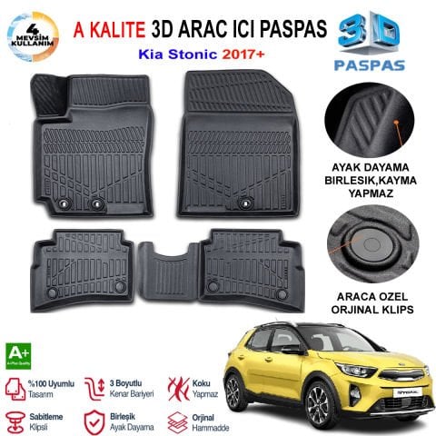 Kia Stonic 3D Paspas Havuzlu Pro 2017 Sonrası